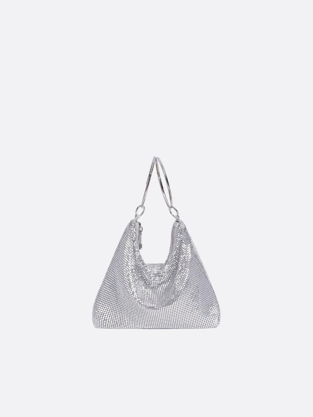 Silver evening bag