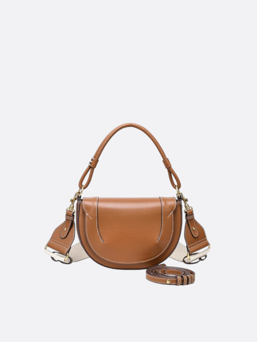 Half-moon leather bag