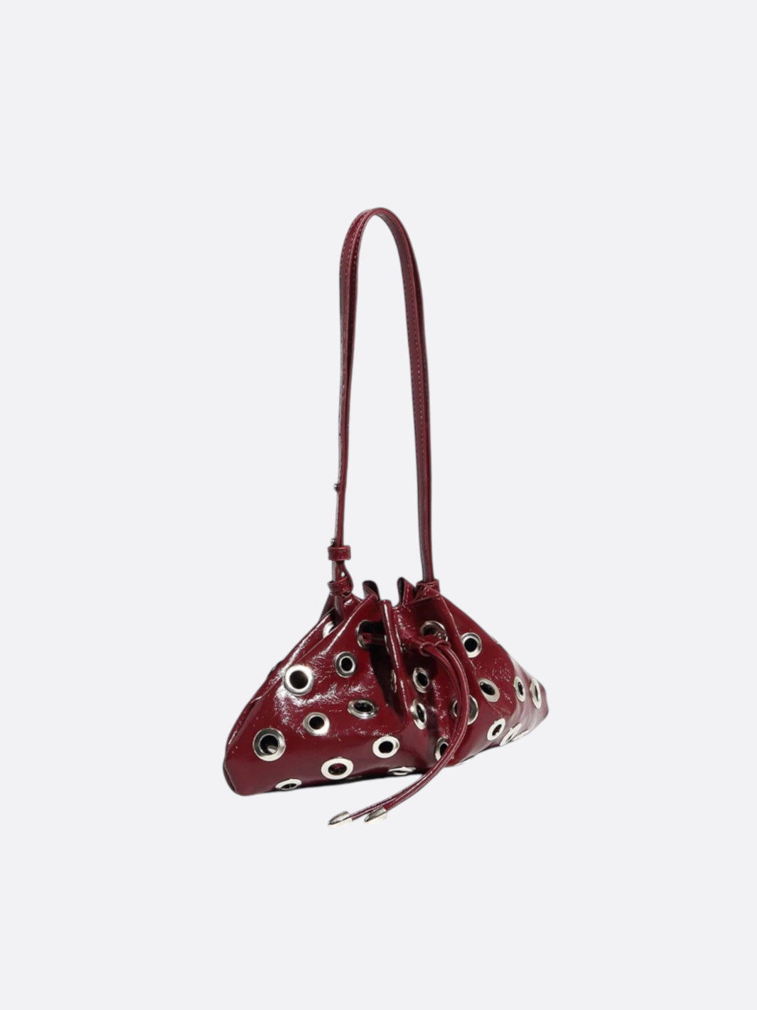 Leather bag with eyelet