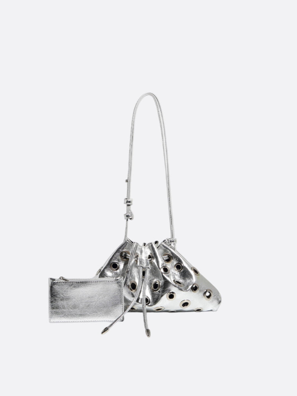 Leather bag with eyelet