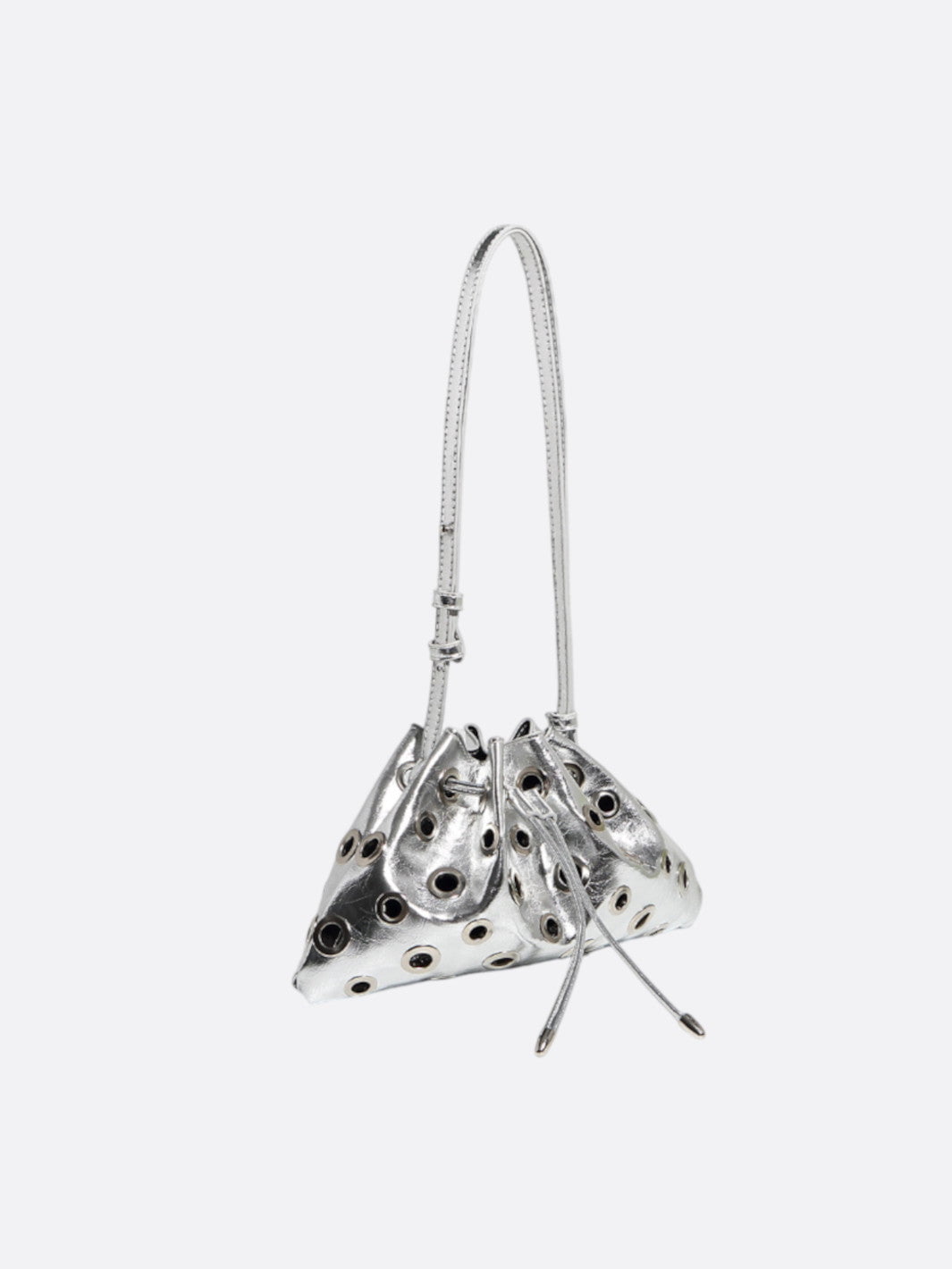 Leather bag with eyelet