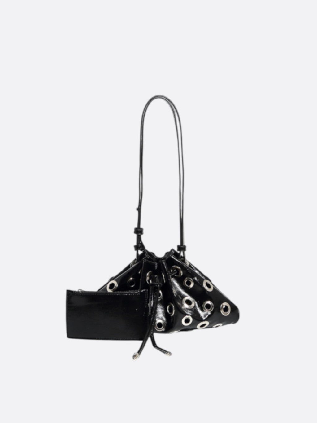 Leather bag with eyelet