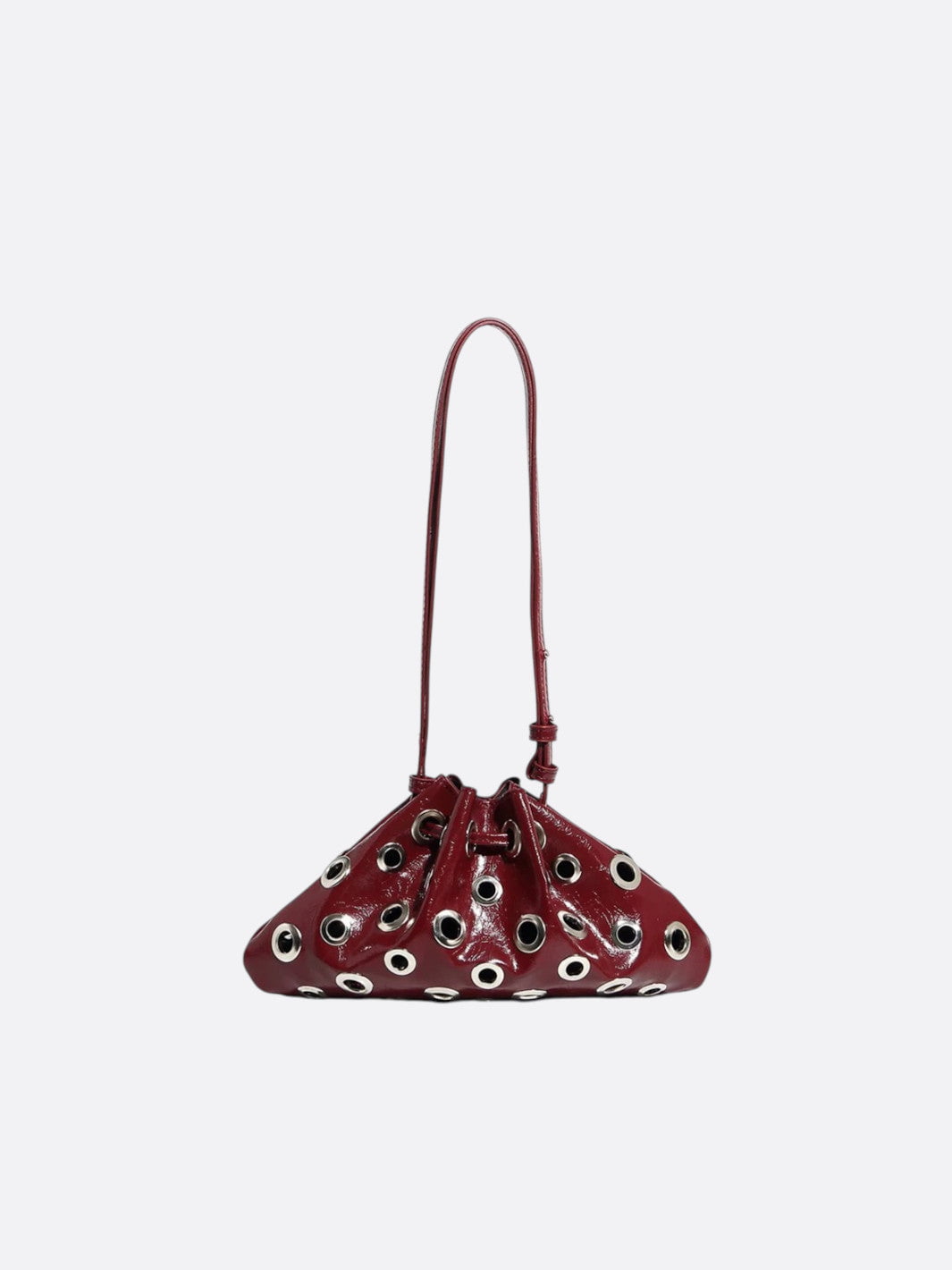 Leather bag with eyelet