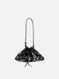 Leather bag with eyelet