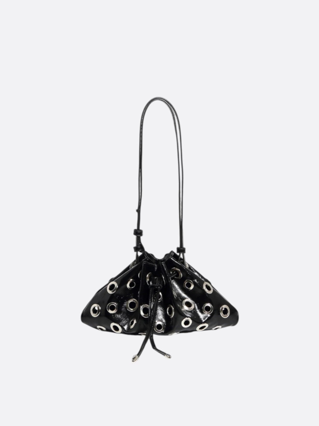 Leather bag with eyelet
