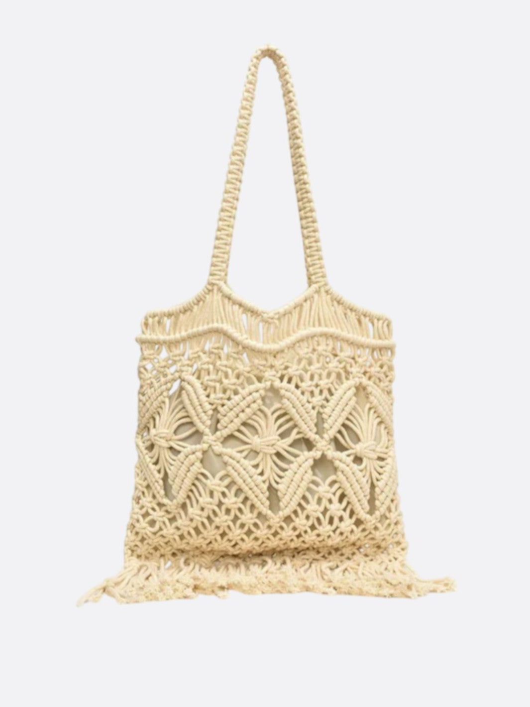 Macrame bag with fringe