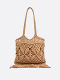 Macrame bag with fringe