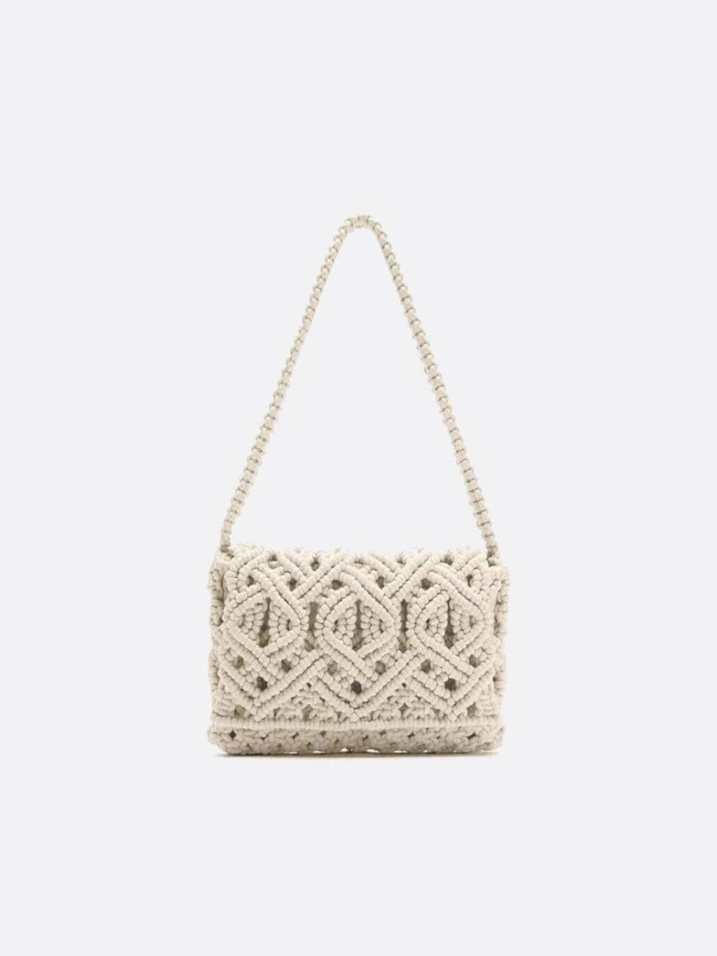 macrame and crochet bag