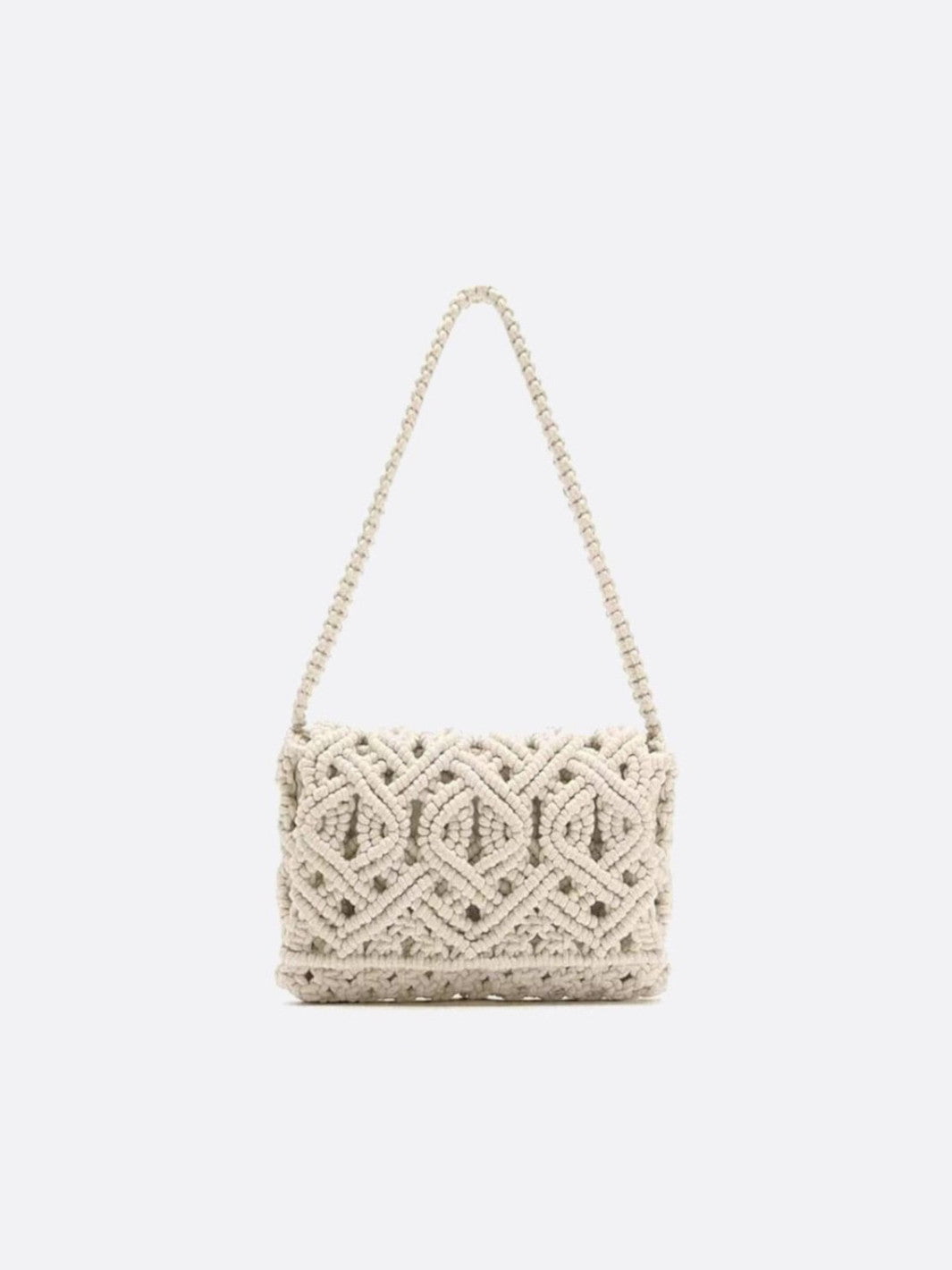 macrame and crochet bag