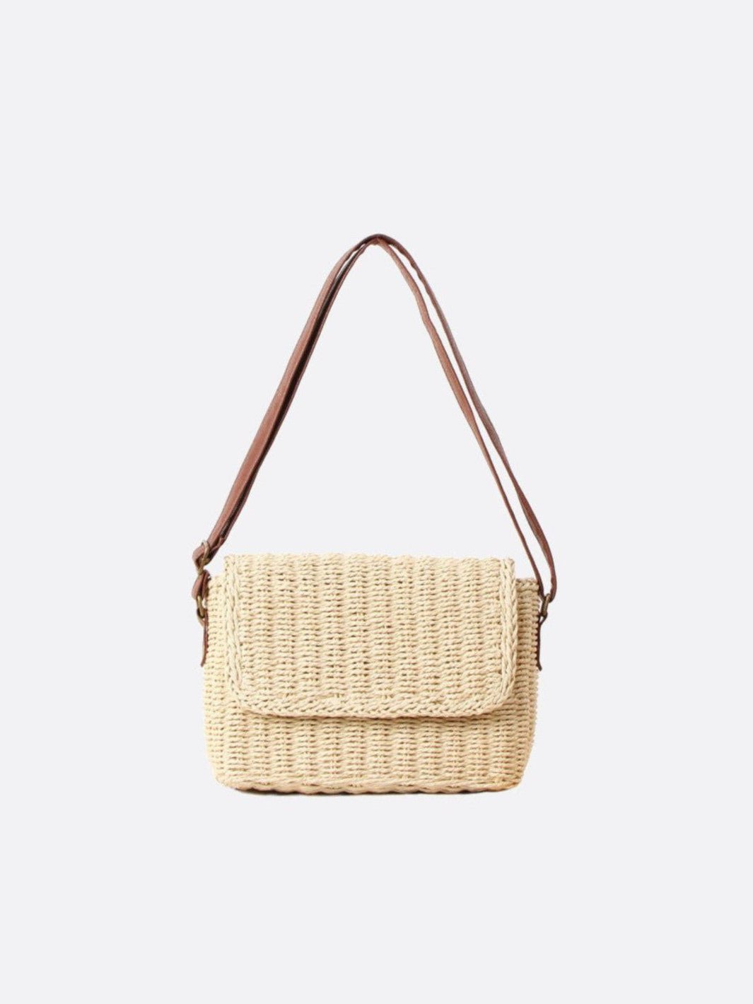 Rectangular straw bag