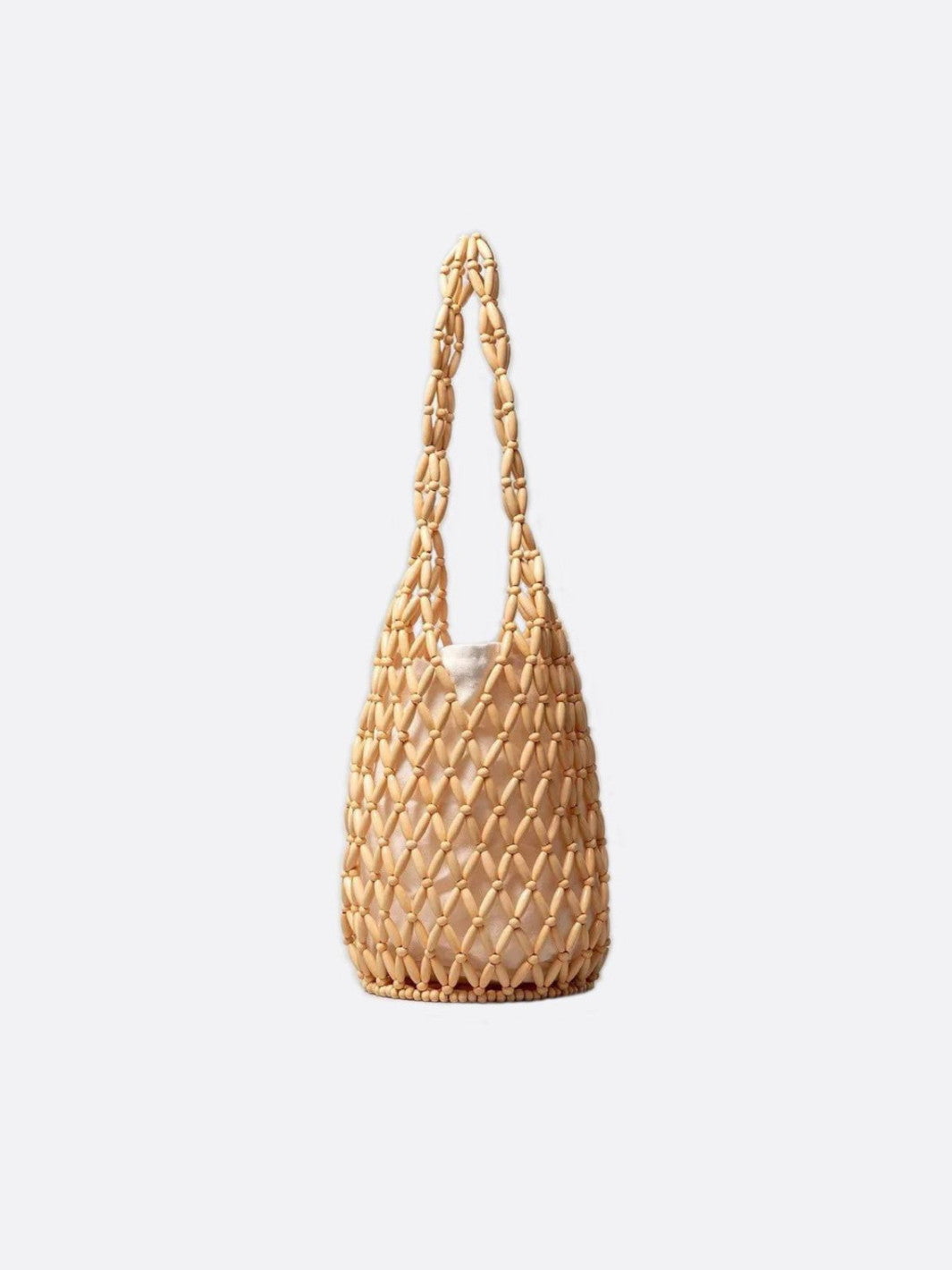 Wooden bead bag