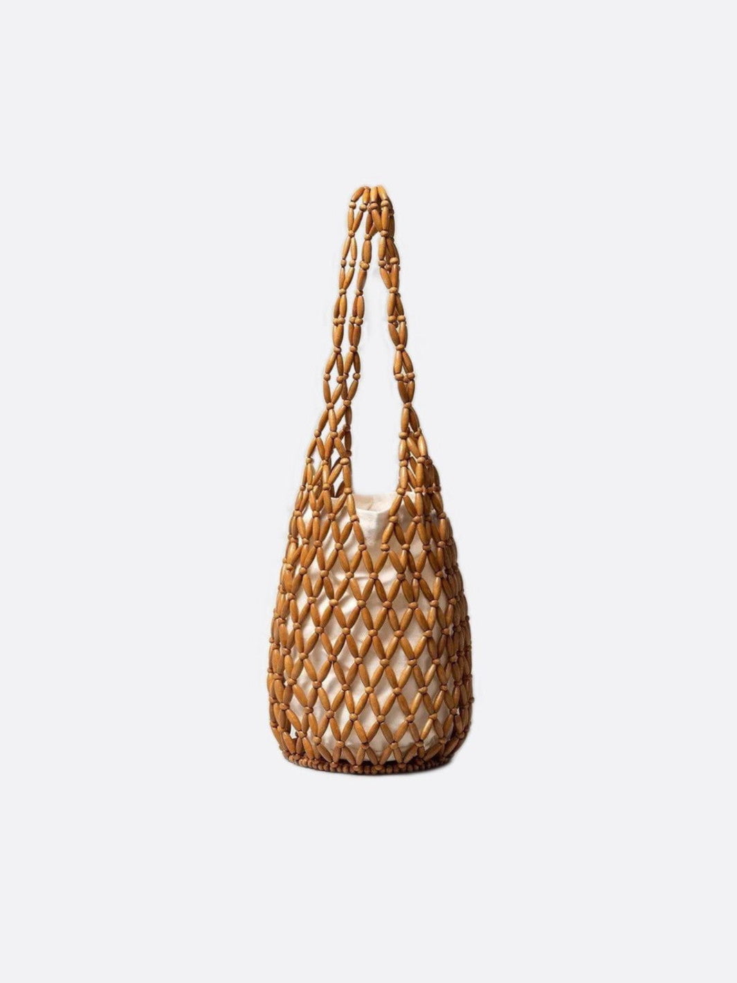 Wooden bead bag
