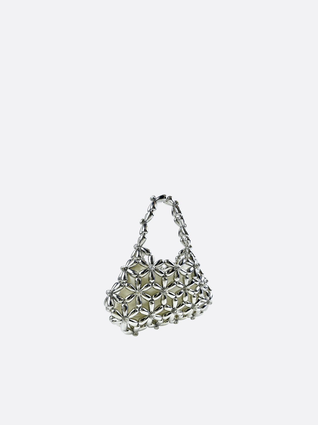 Flower-shaped beaded bag