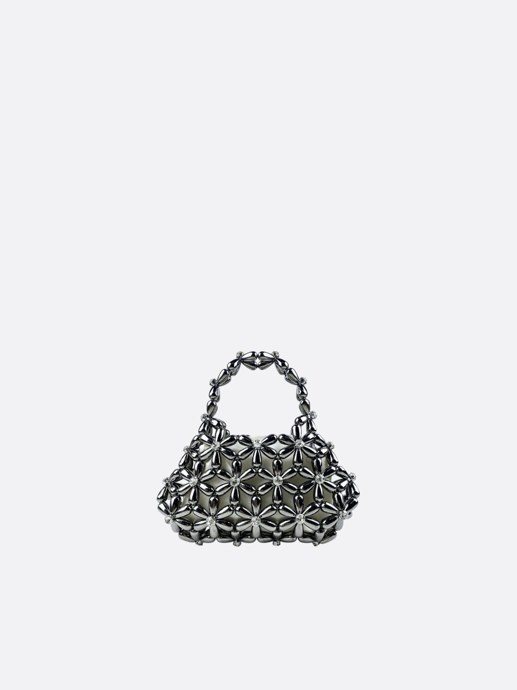 Flower-shaped beaded bag