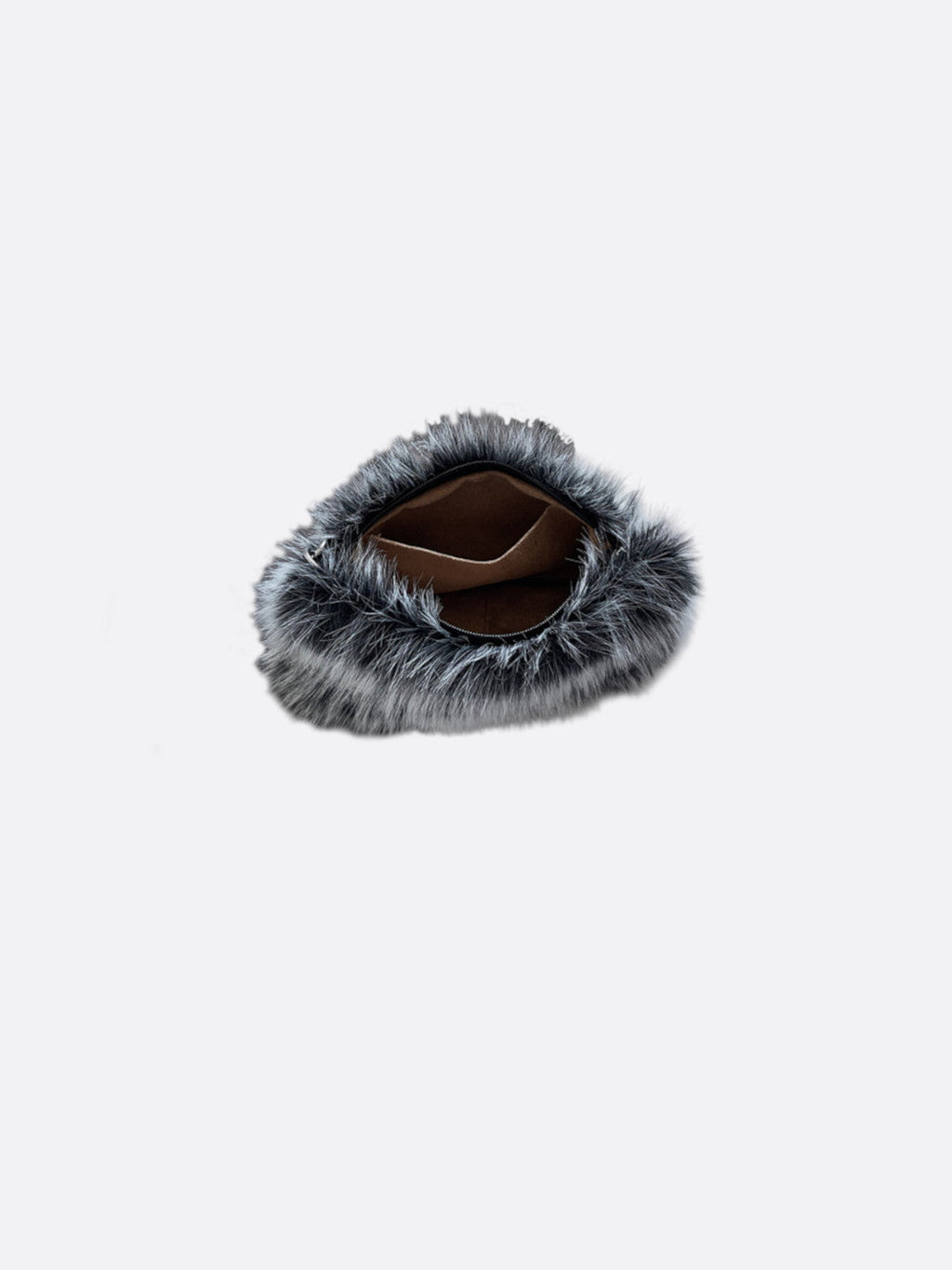 Faux fur shoulder bag