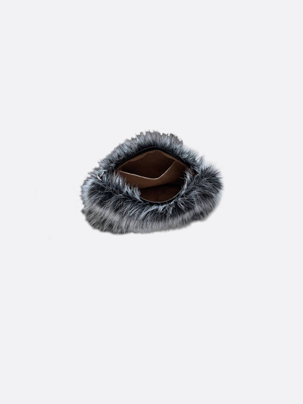 Faux fur shoulder bag