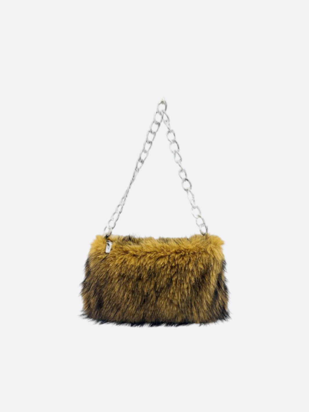 Faux fur shoulder bag