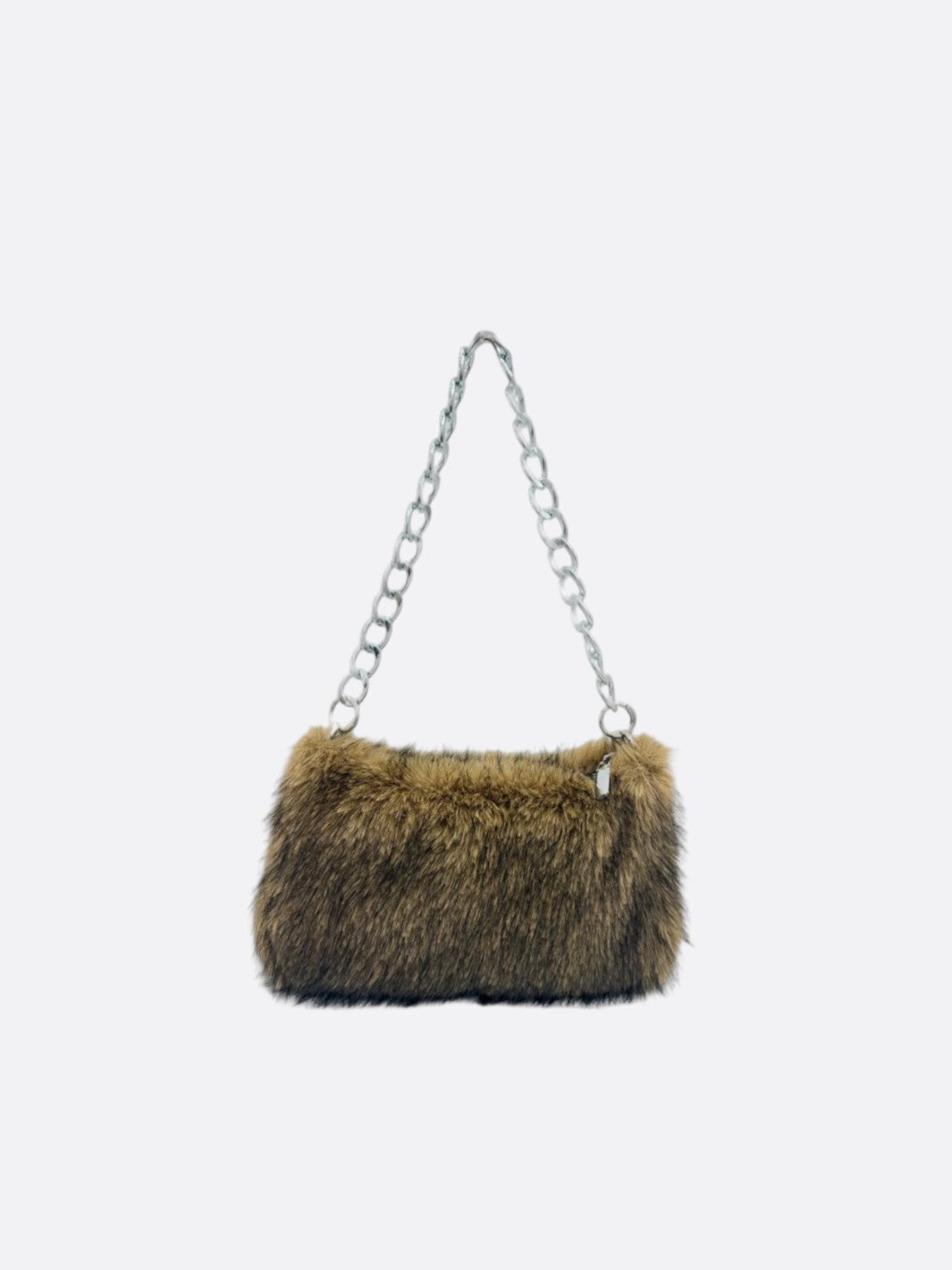 Faux fur shoulder bag