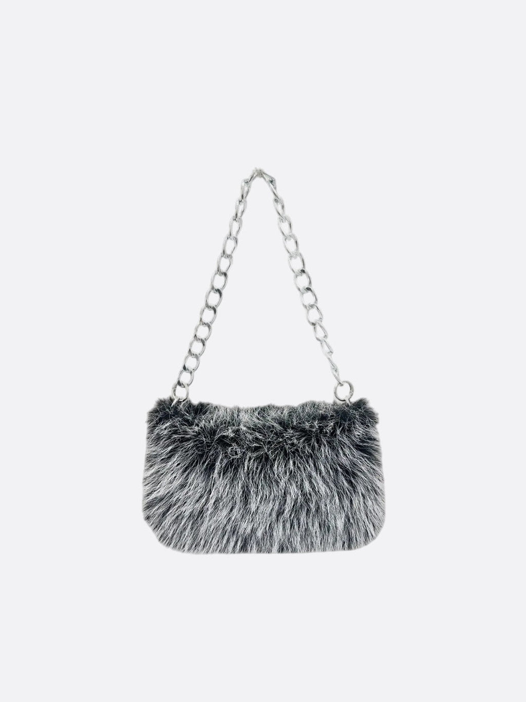 Faux fur shoulder bag