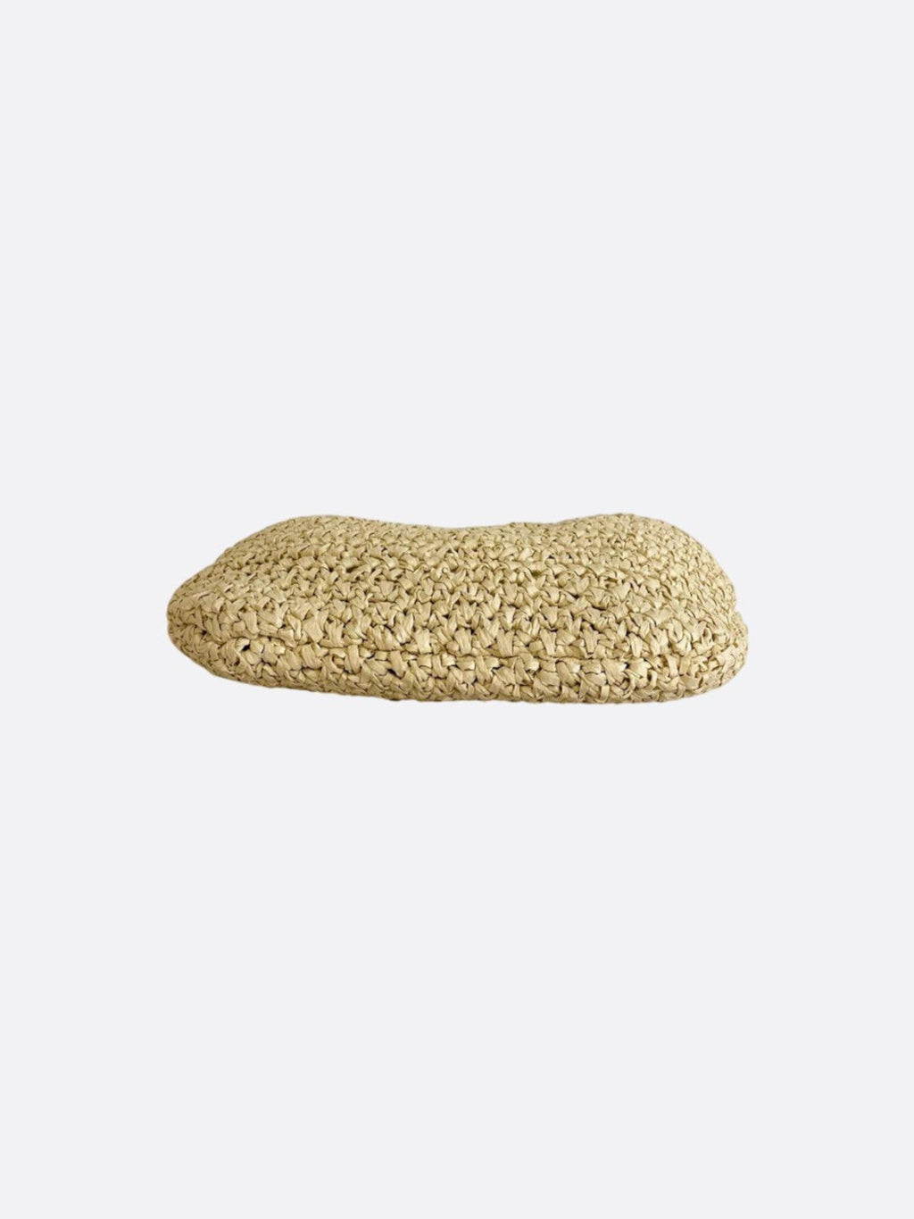 Woven straw hobo bag
