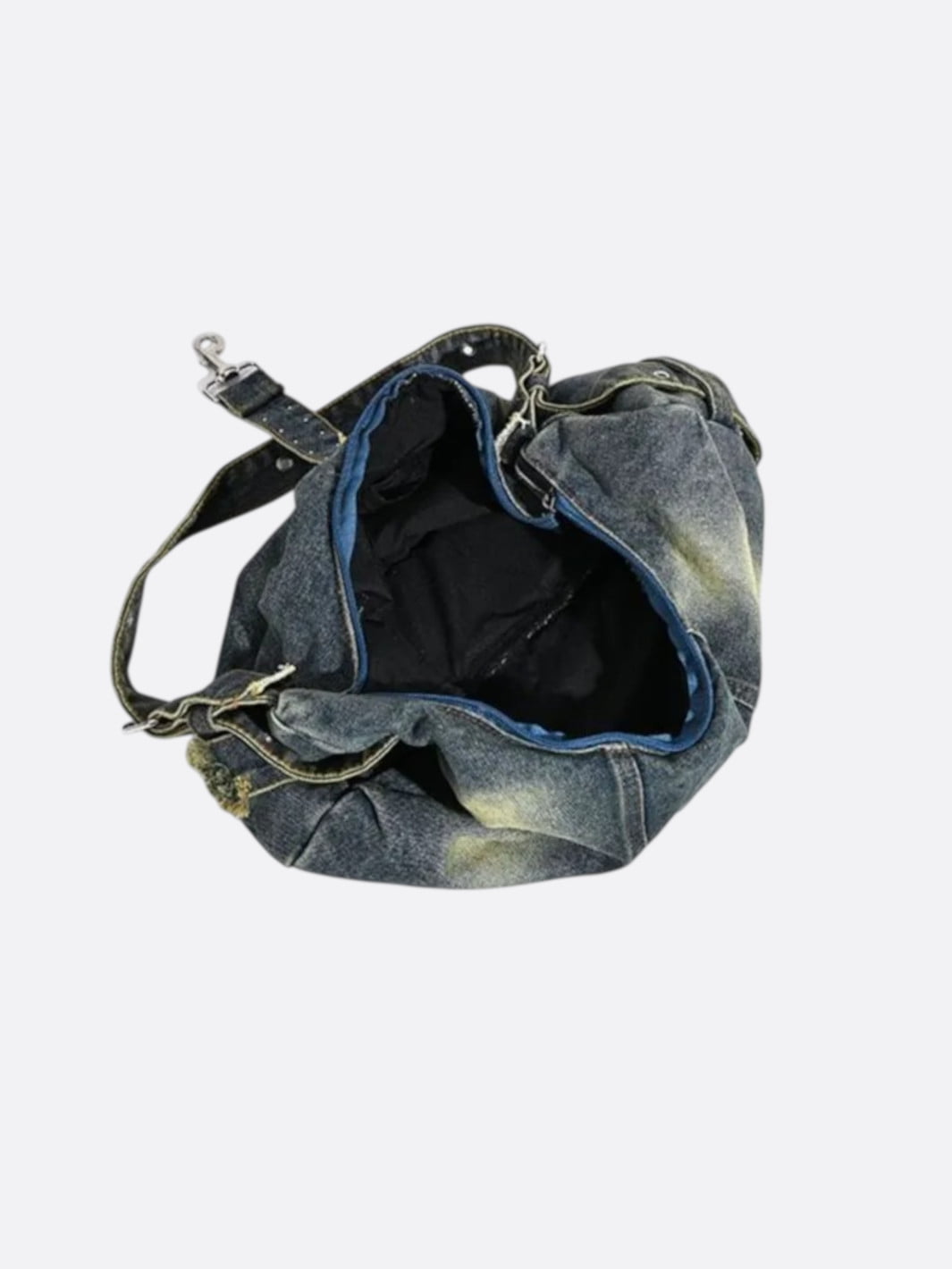 Studded denim bag
