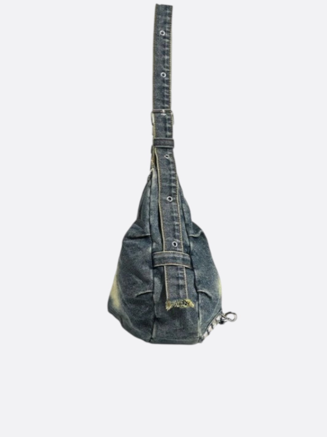 Studded denim bag