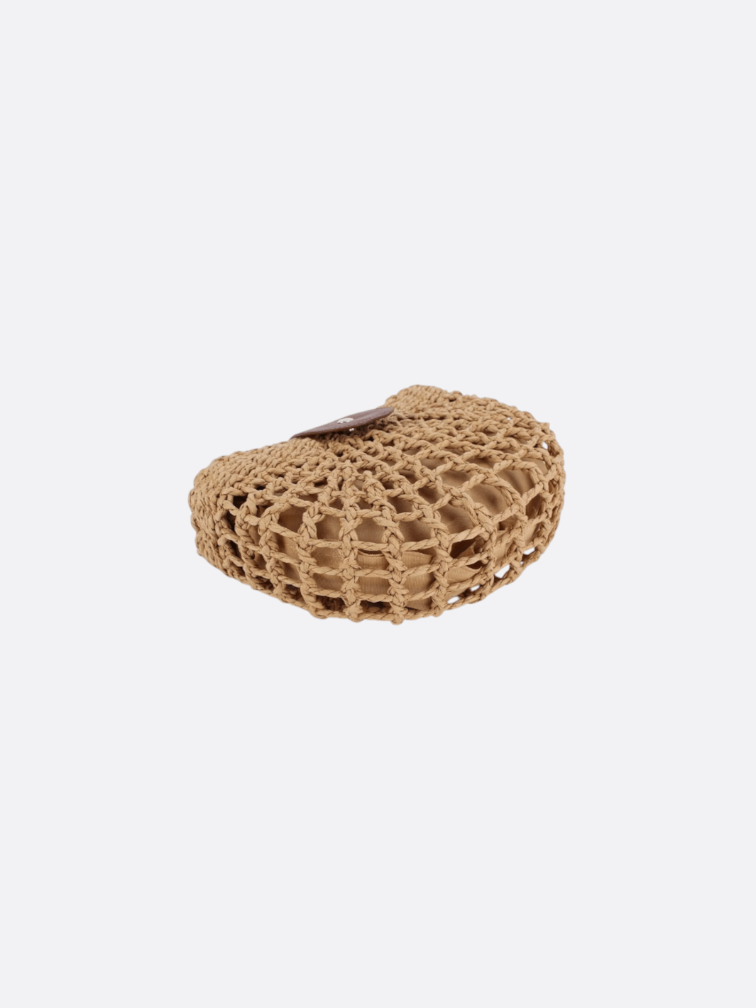 half-moon straw bag