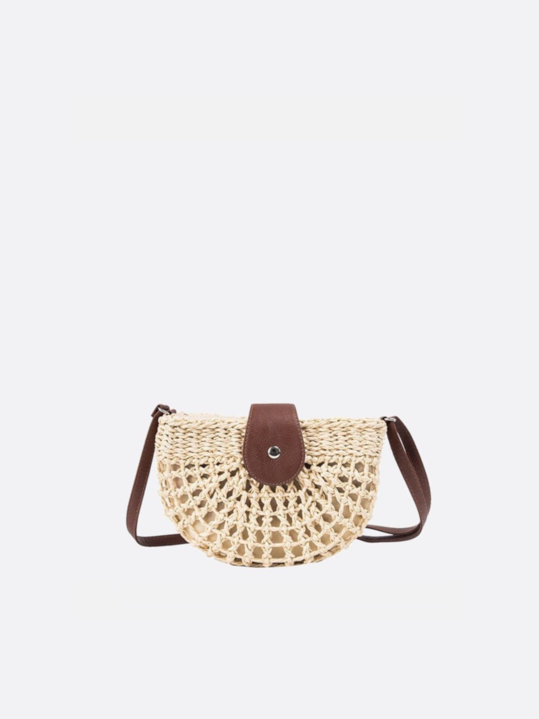 half-moon straw bag