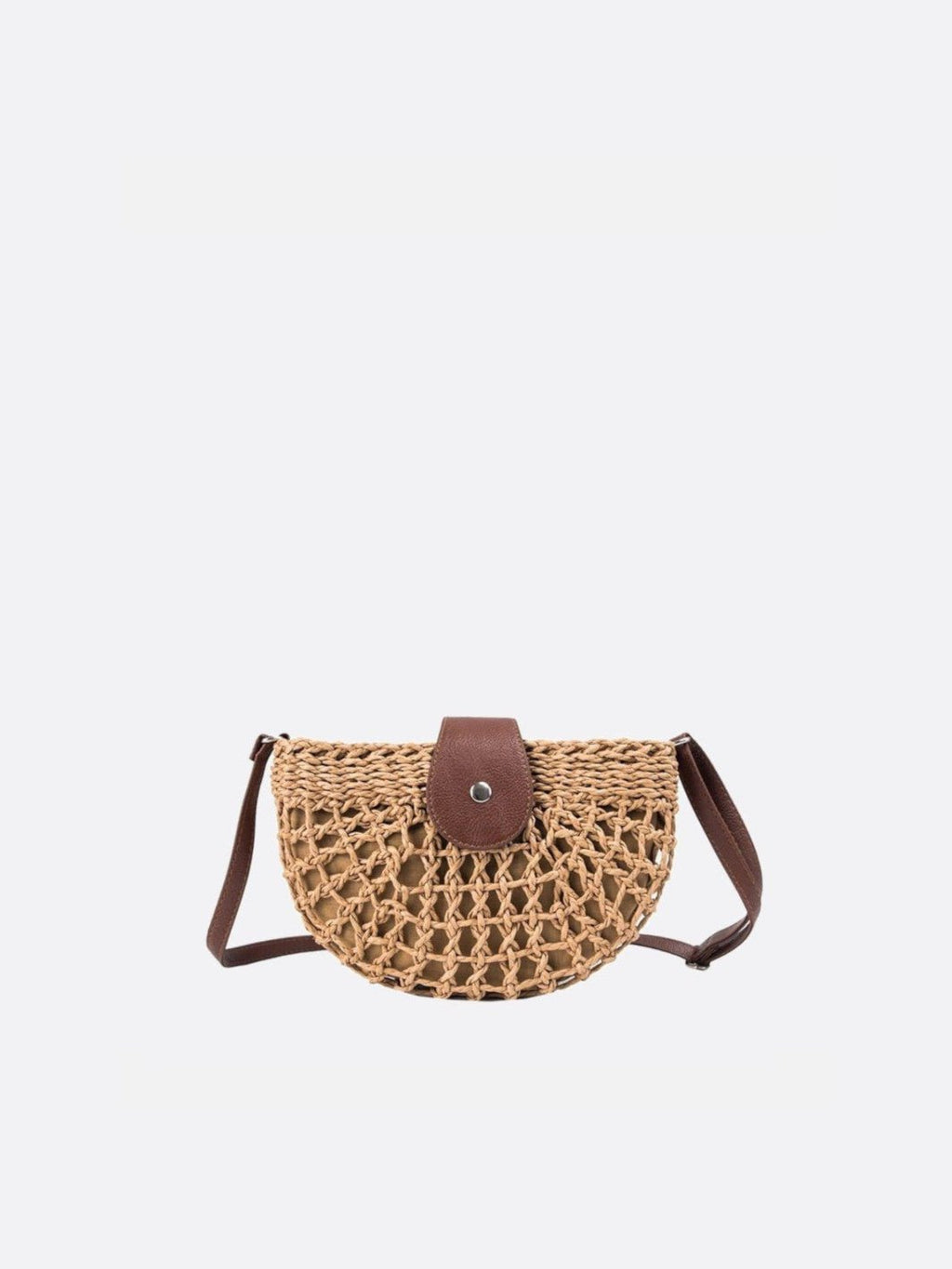 half-moon straw bag