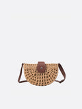 half-moon straw bag