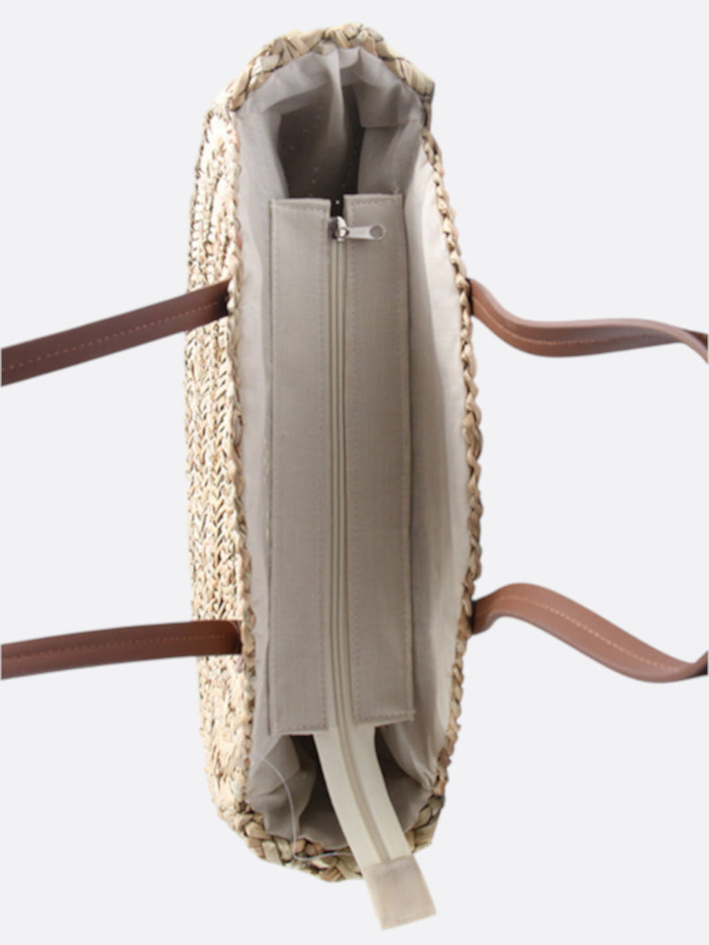 Round wicker bag