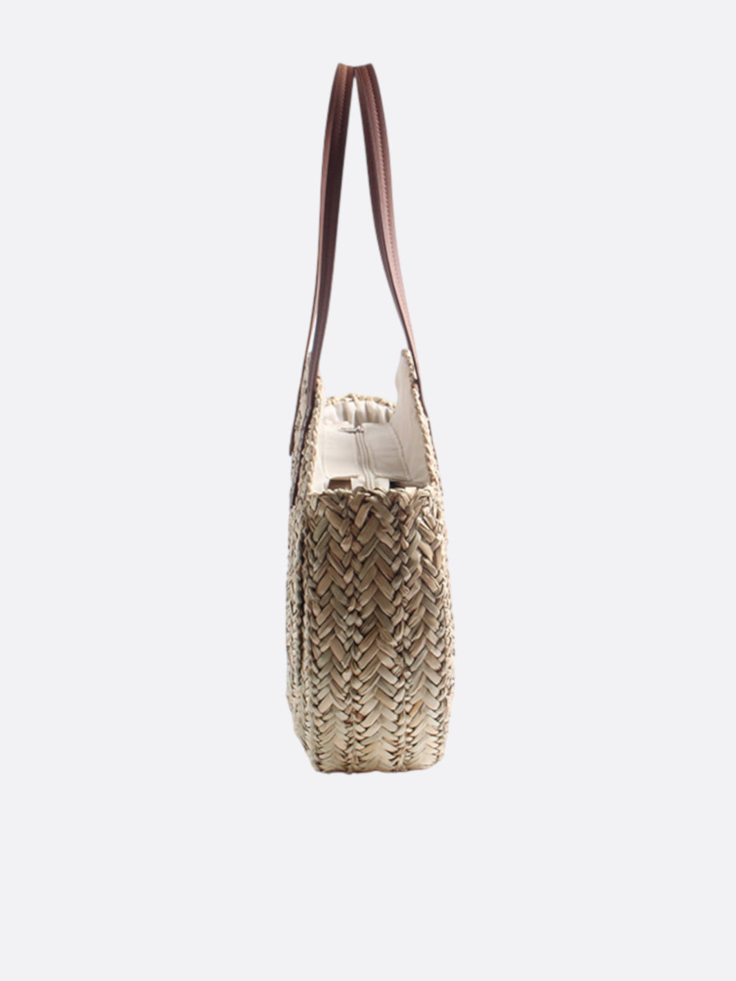 Round wicker bag
