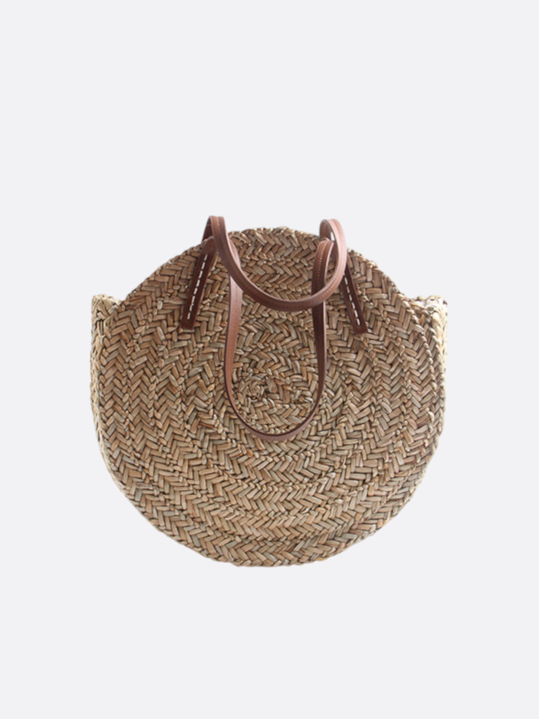 Round wicker bag