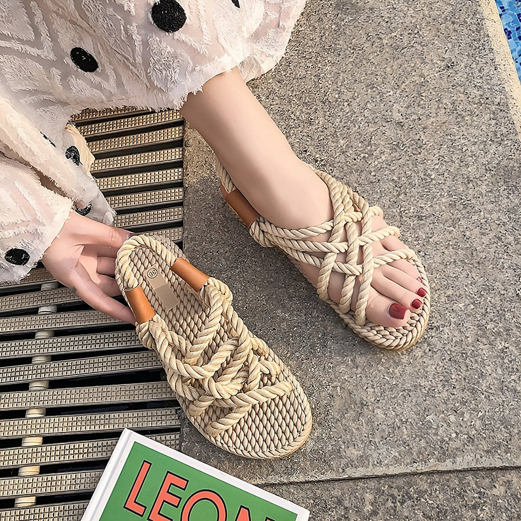 Boho Sandals Made of Braided Rope