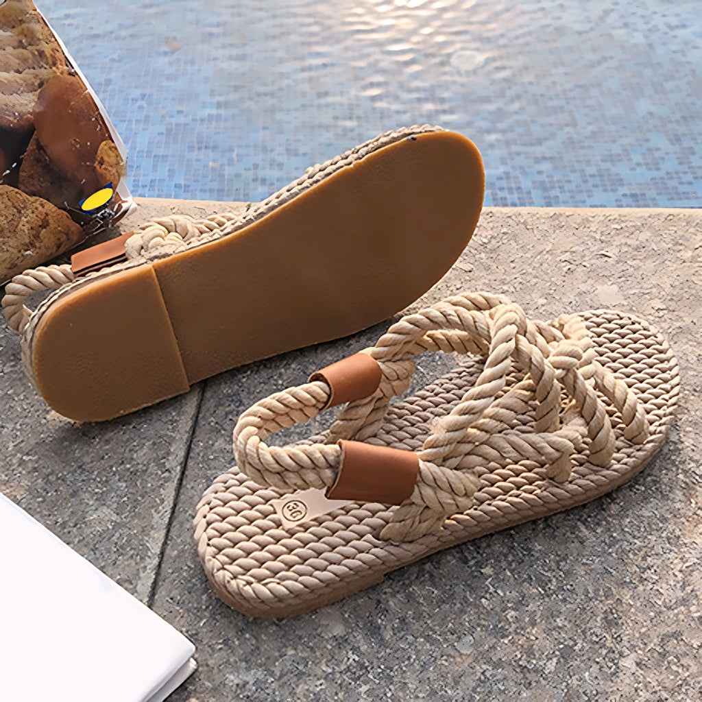 Boho Sandals Made of Braided Rope