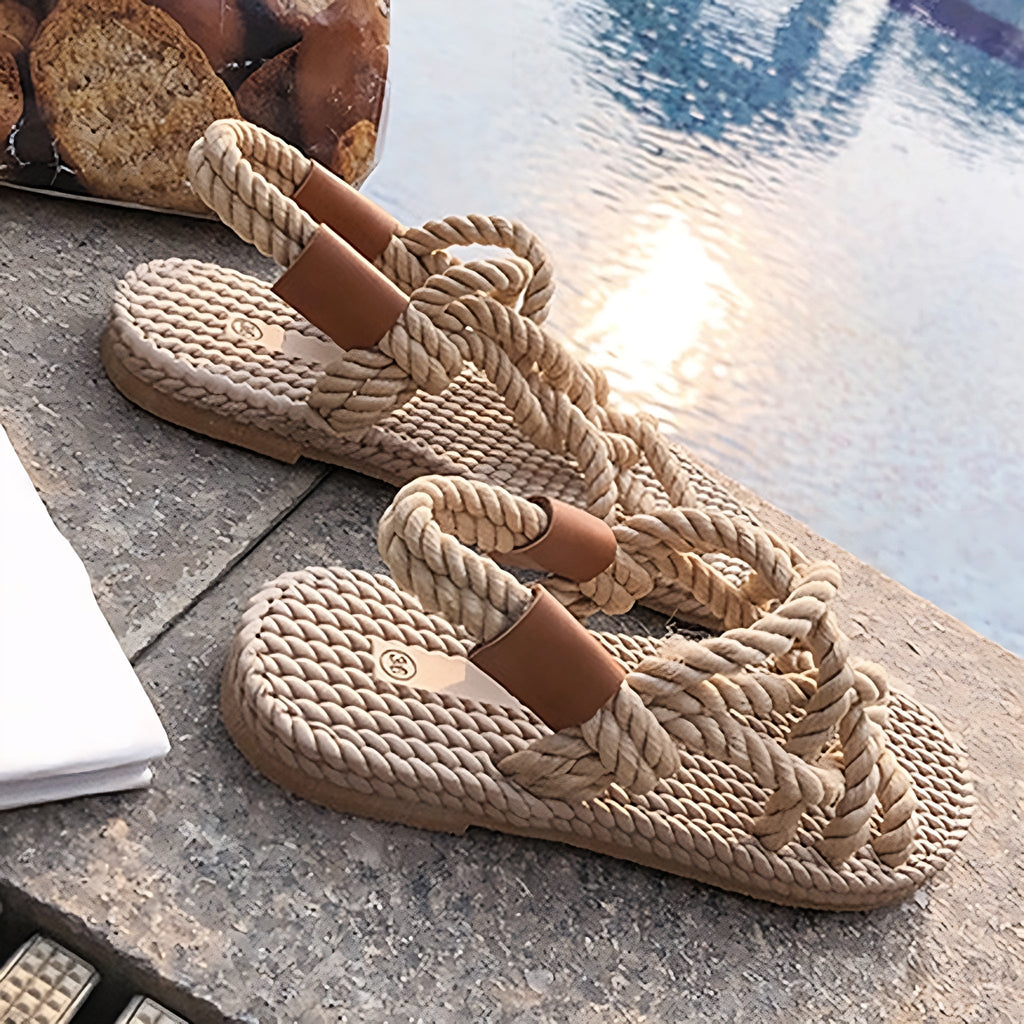 Boho Sandals Made of Braided Rope