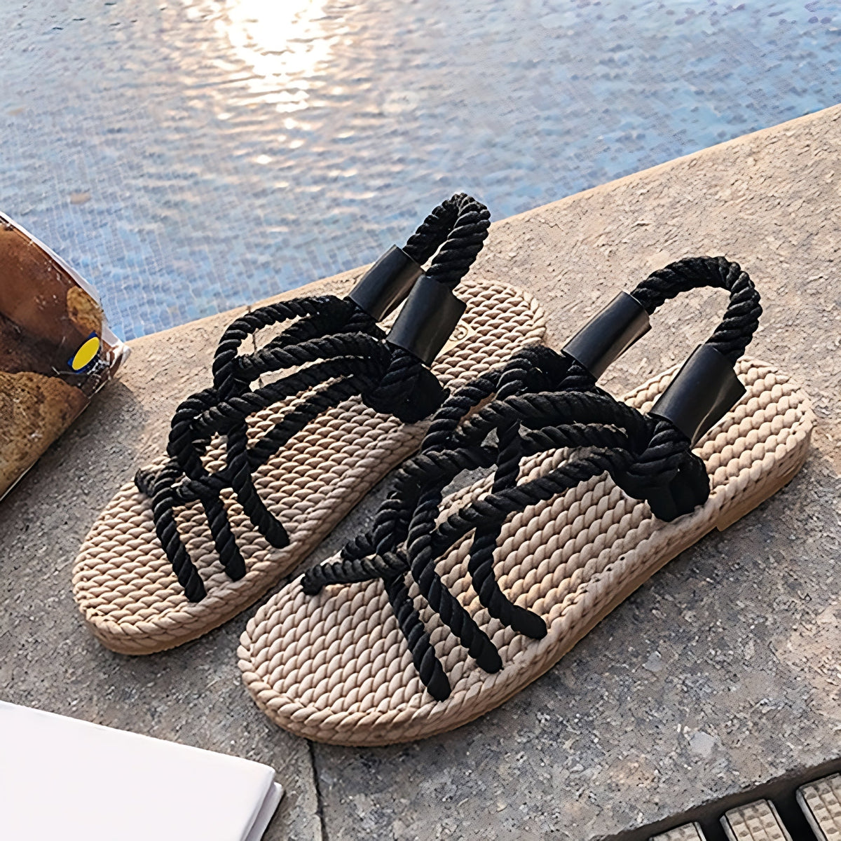Boho Sandals Made of Braided Rope