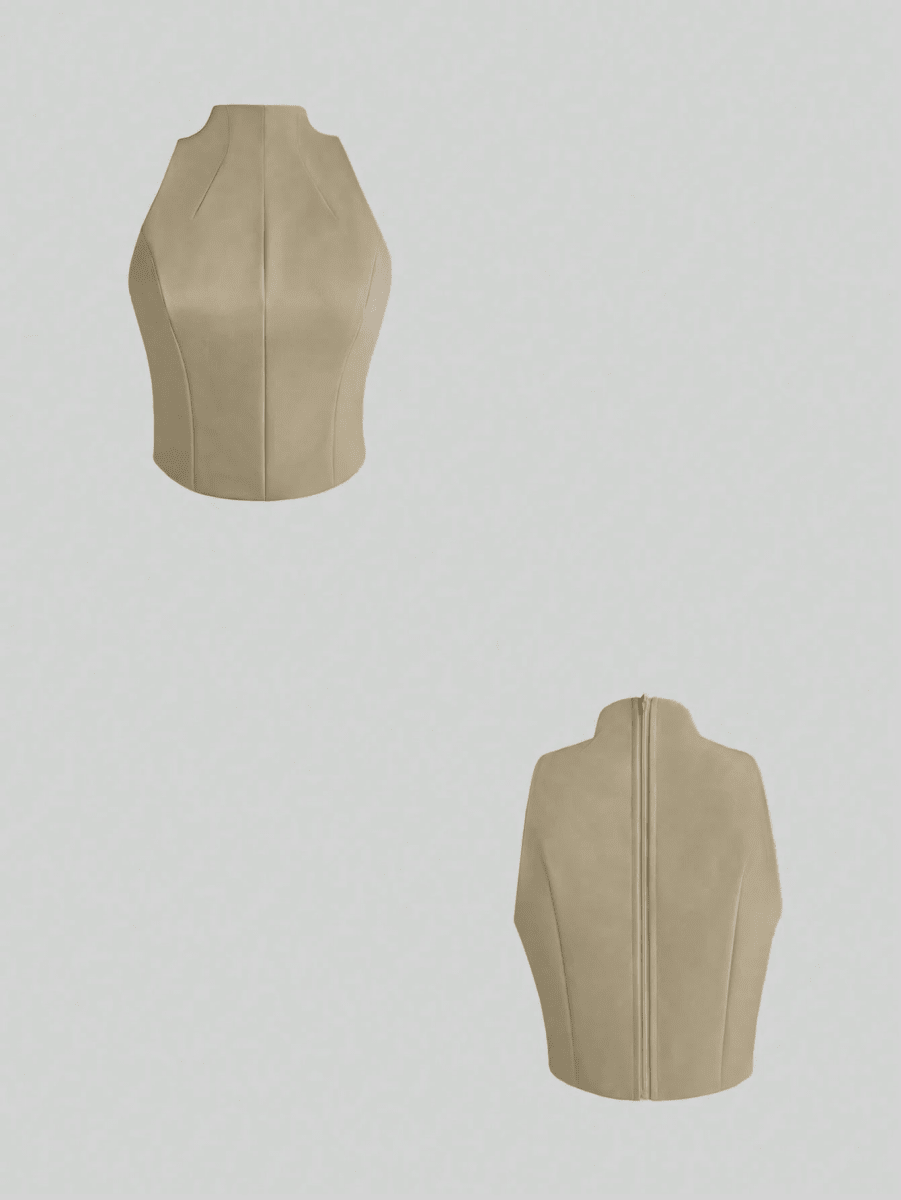 Lumière Set – Blazer, High-Neck Top, and Wide-Leg Pants