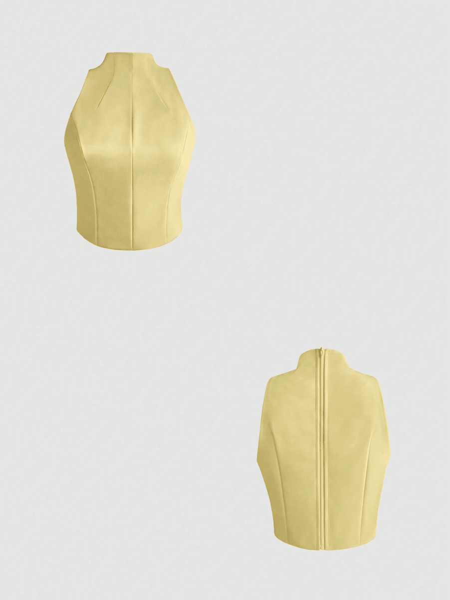 Lumière Set – Blazer, High-Neck Top, and Wide-Leg Pants