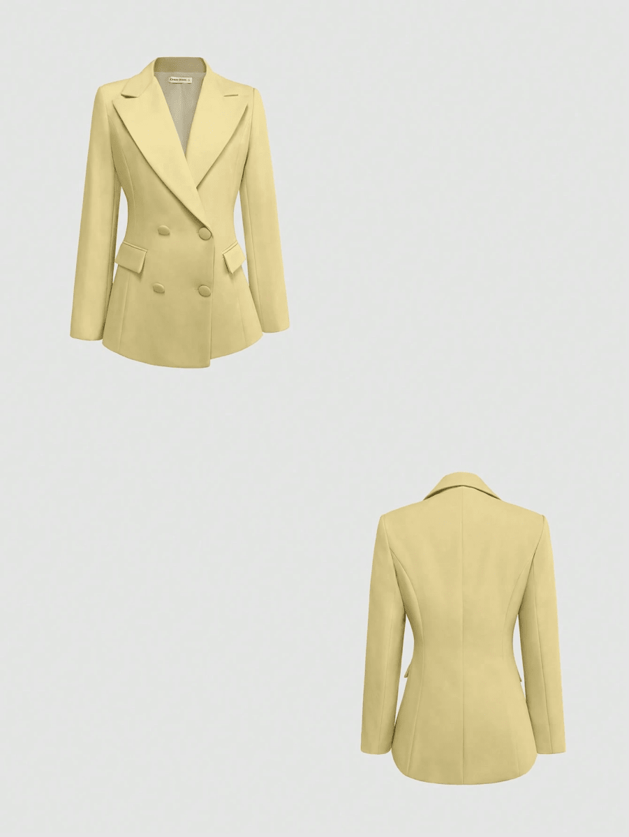 Lumière Set – Blazer, High-Neck Top, and Wide-Leg Pants
