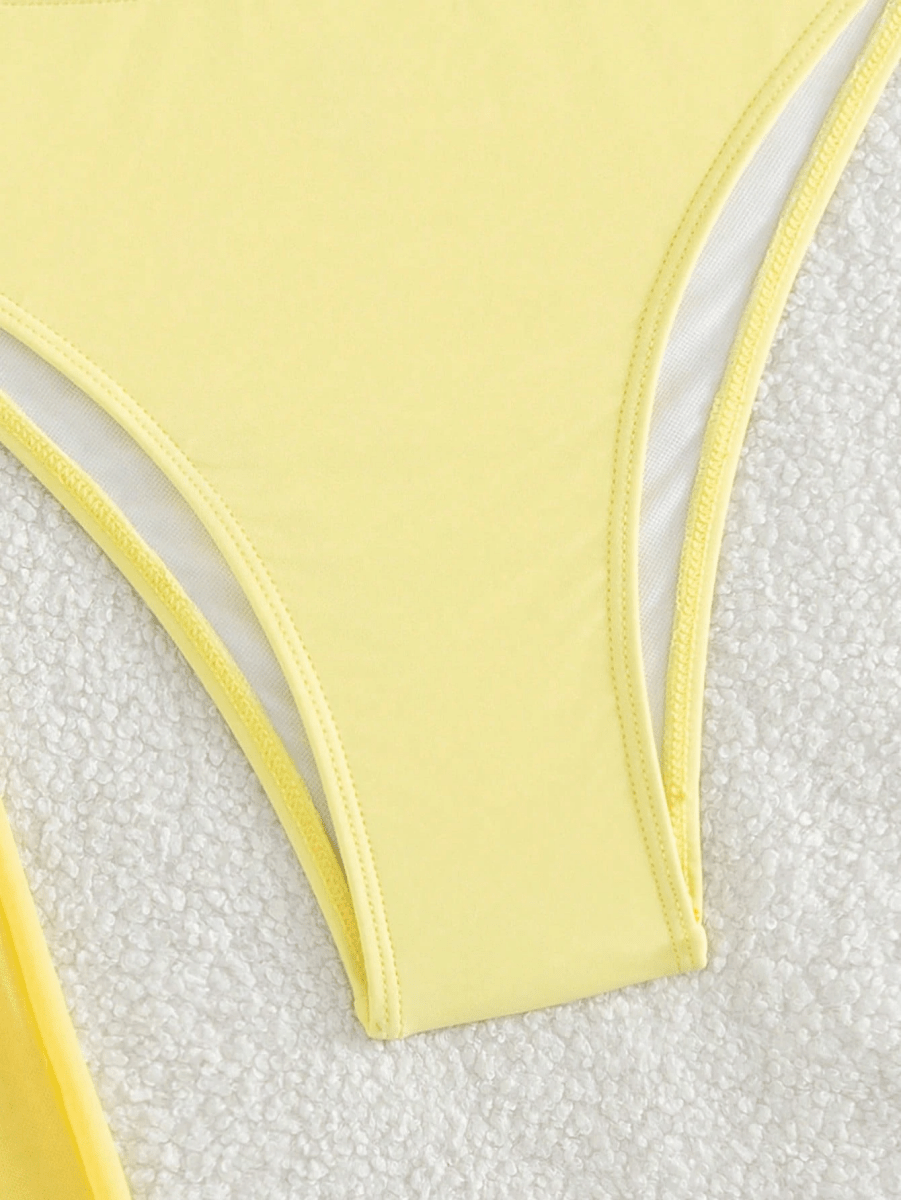 TriSolange Set – Bandeau Bikini with Semi-Transparent Bottoms