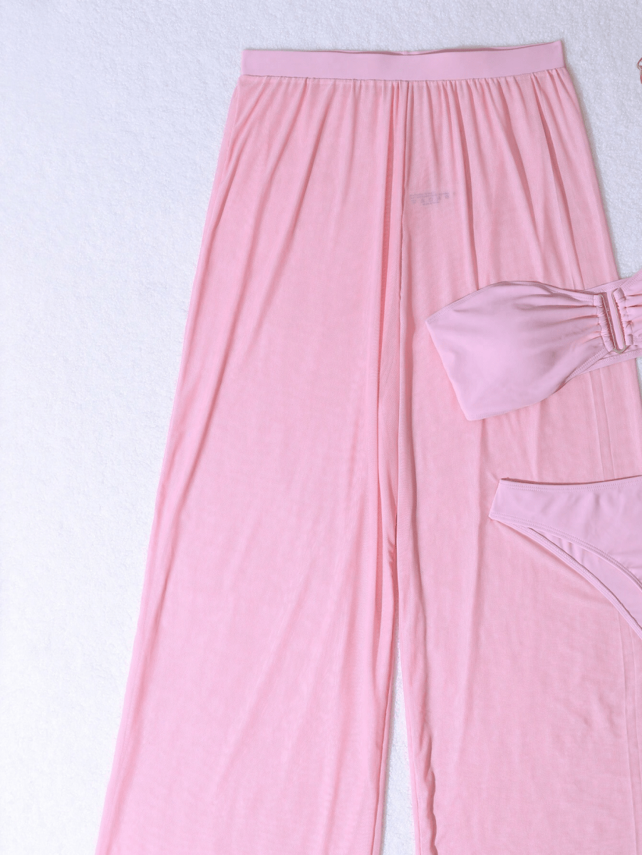TriSolange Set – Bandeau Bikini with Semi-Transparent Bottoms