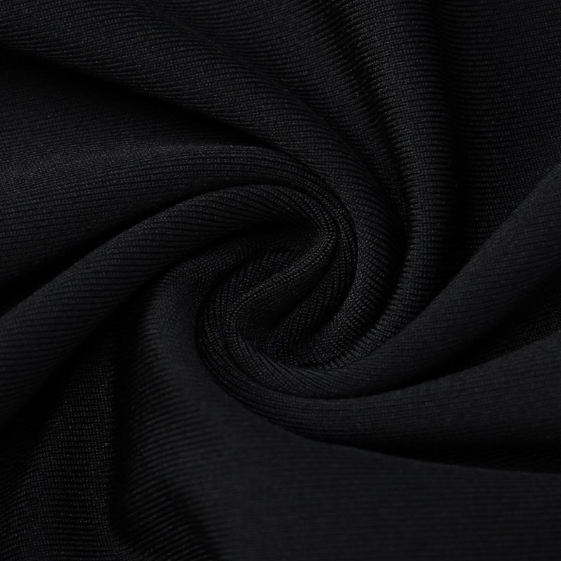 The Midnight Seduction | Solid Color Backless Long-Sleeve Bodycon Mini Dress
