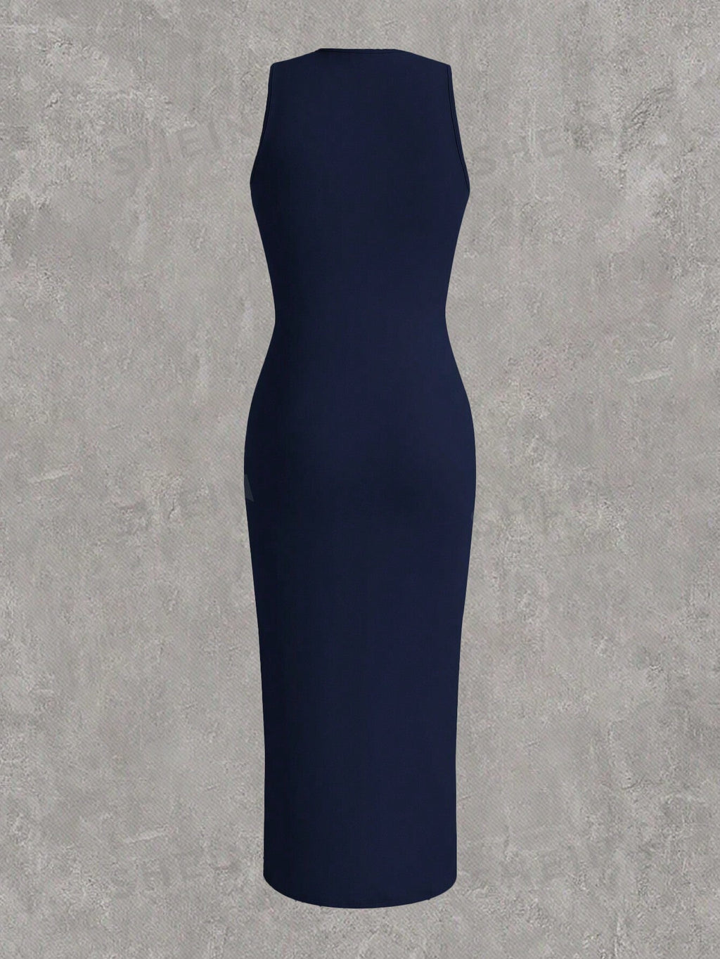 SHEIN EZwear Women's Plus Size Solid Knit Bodycon Dress