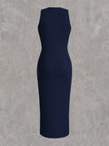SHEIN EZwear Women's Plus Size Solid Knit Bodycon Dress