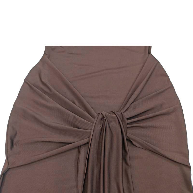 The Sleek Strap | Solid Color Crew Neck Suspender Maxi Dress
