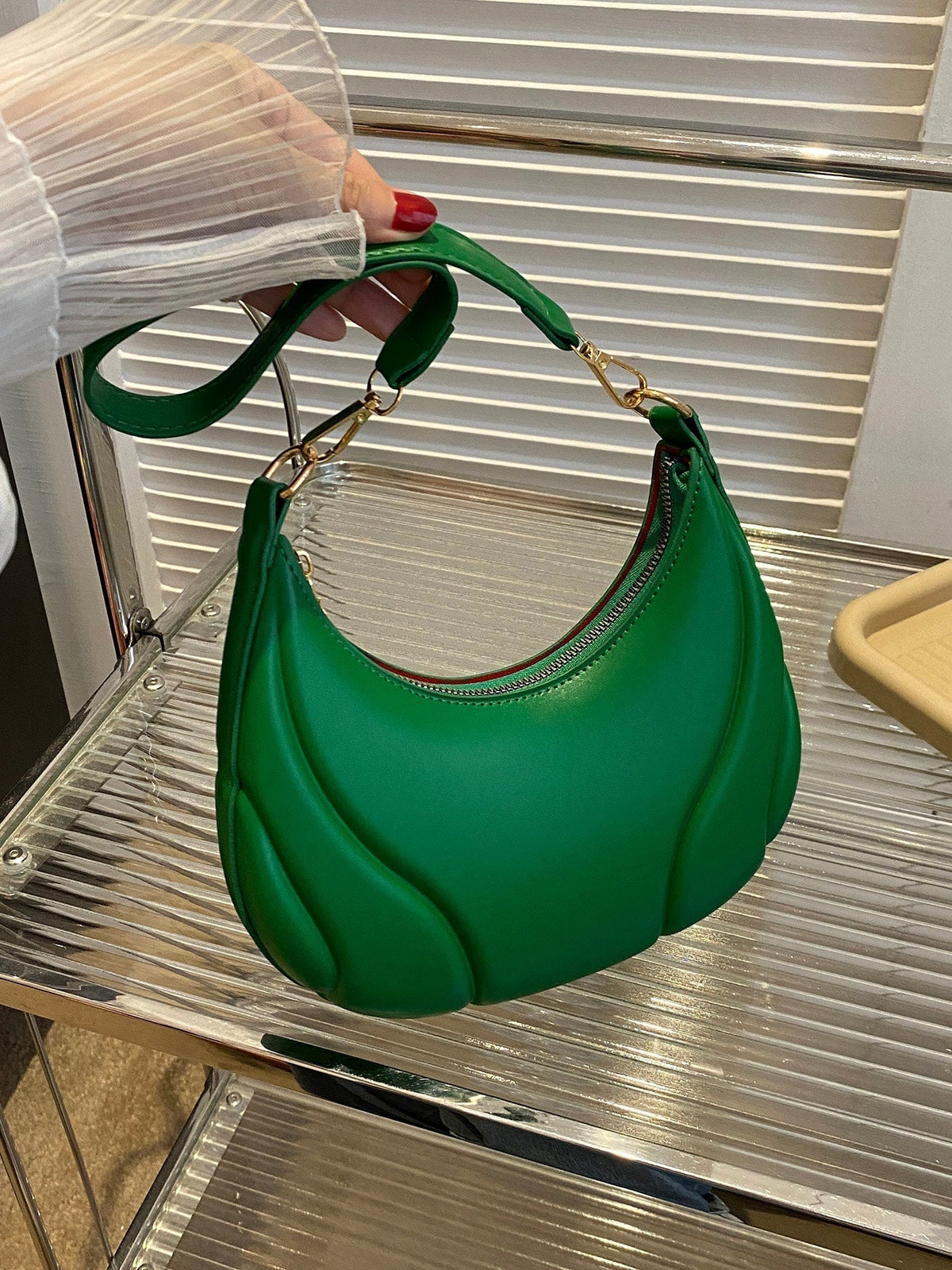 Solid Color Versatile Shoulder Bag For Women