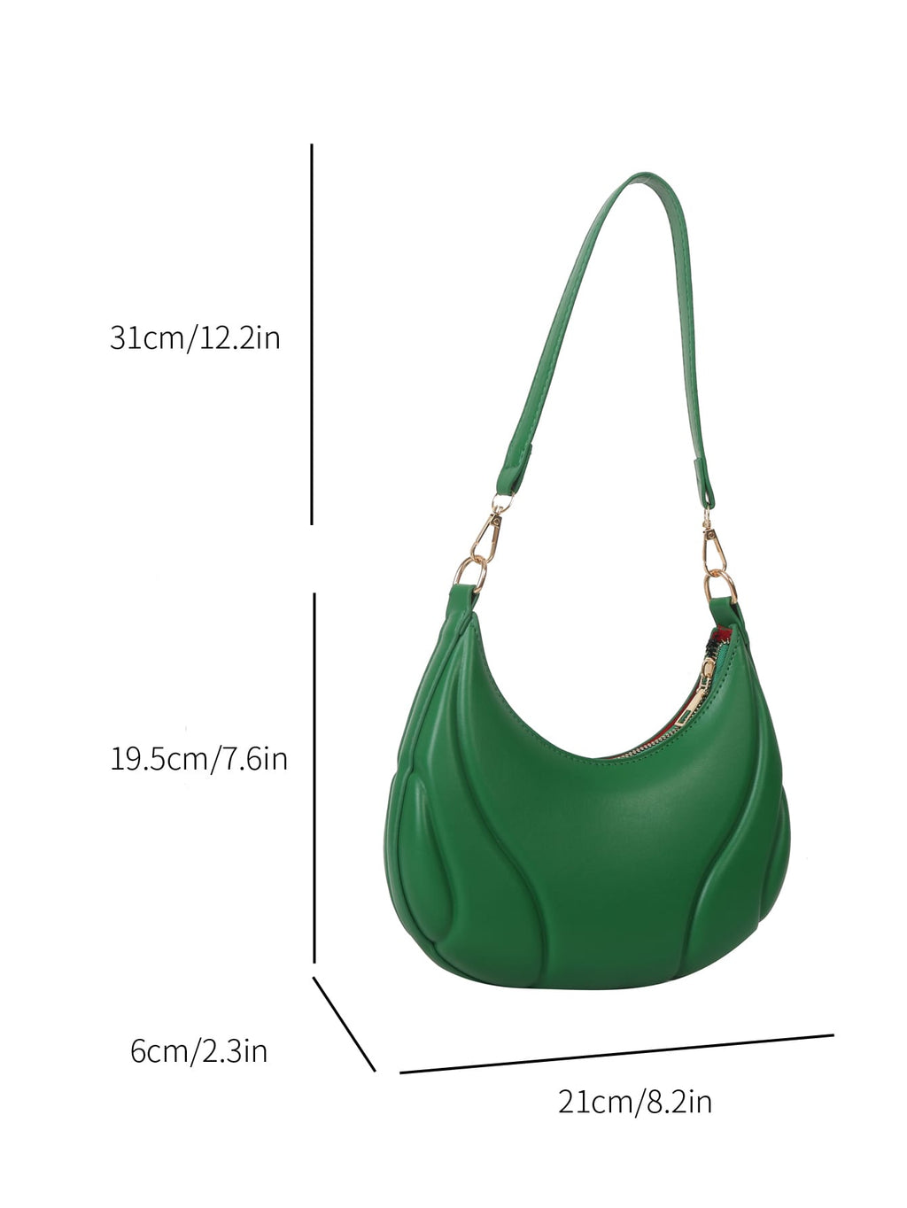 Solid Color Versatile Shoulder Bag For Women