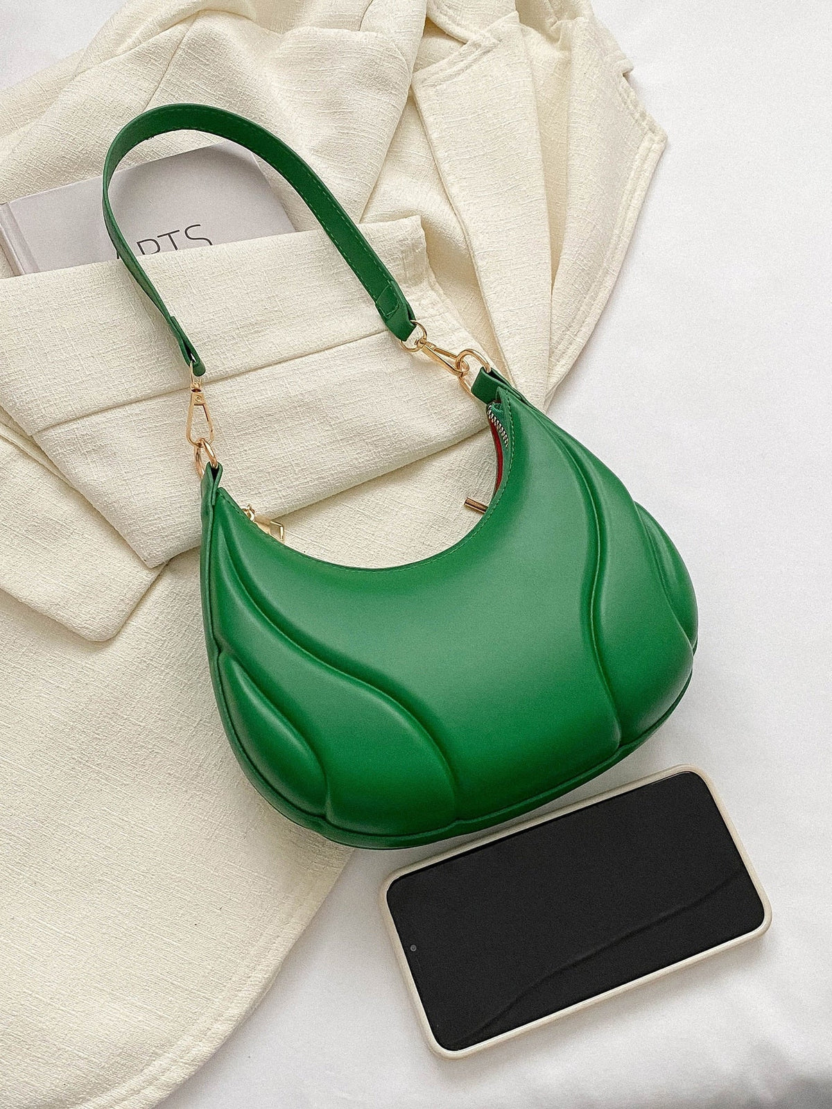 Solid Color Versatile Shoulder Bag For Women