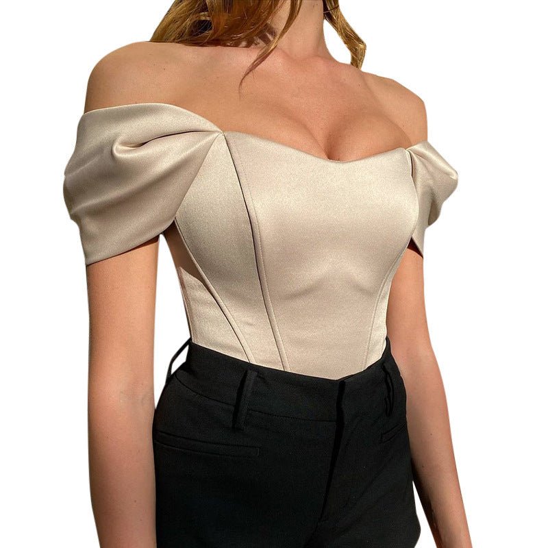 Summer fishbone waist tube top vest